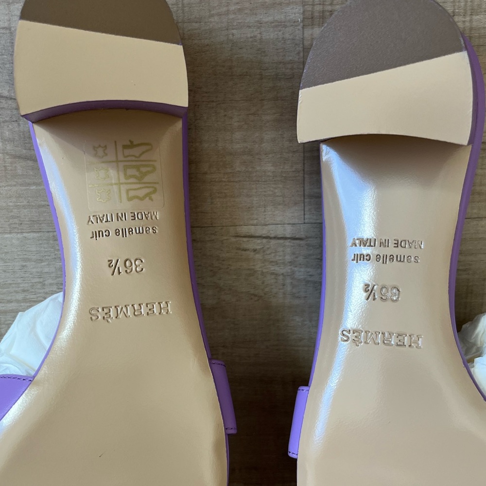NWT Hermes Oasis Sandal violet - Picture 6 of 14